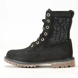 Timberland Black Open Weave 6" Boot 7